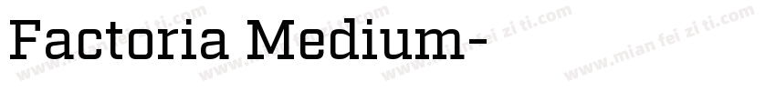 Factoria Medium字体转换